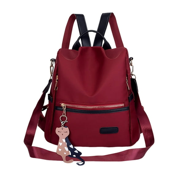 Clearance! beishanbush Home Decor New Women'S Travel Cloth Lightweight Fashion Backpack One Size Red