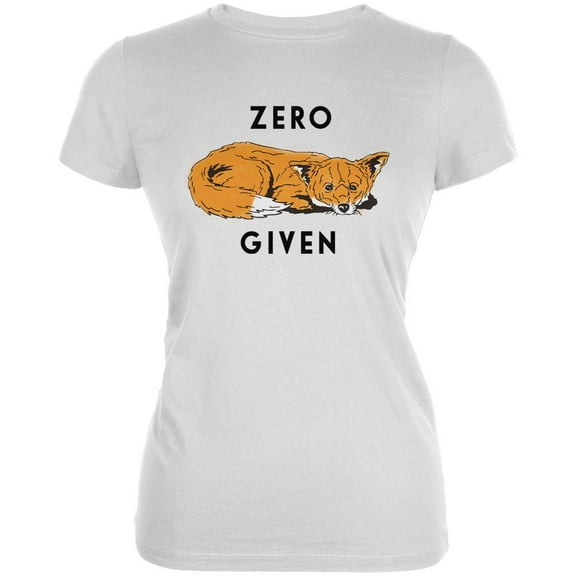 Zero Fox Given White Juniors Soft T-Shirt - Small