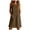 Brown-rRw, variant on QGJZVUNL Sleeveless Crewneck Dresses for Women Casual Summer Outfits Cotton Linen Midi Dress with Pockets Size M