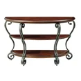 thumbnail image 5 of Sofa Table Traditional Style Brown Cherry Ornate Design Open Shelf wood 1pc Sofa Table Living Room, 5 of 9