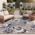 thumbnail image 5 of SAFAVIEH Cabana Lowell Floral Indoor/Outdoor Area Rug, Grey/Blue, 8' x 10', 5 of 18