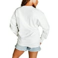thumbnail image 2 of Women's Gameday Couture  White Cleveland Browns Big Goals Oversized Long Sleeve T-Shirt, 2 of 3