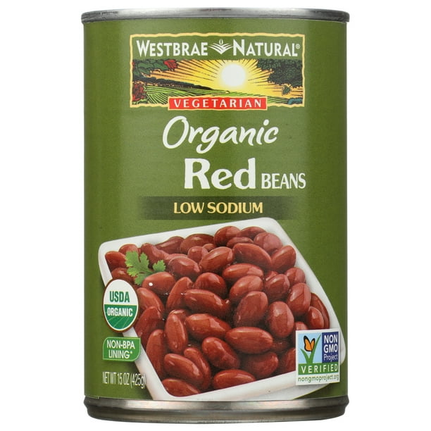 Westbrae Canned Vegetables, Red Beans, Organic, 15 Oz.