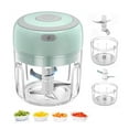 thumbnail image 4 of 250ml Electric Mini Food Chopper, Rechargable Small Food Processor for Garlic, Puree, Onion, Herb, Veggie, Ginger, Fruit Blender, 4 of 4