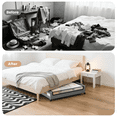 thumbnail image 6 of Under Bed Storage with Wheels, 2 Pack Under Bed Storage Containers with Clear Lids, Rolling Organizer Drawers for Clothes Shoes Blankets, 6 of 7