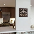 thumbnail image 4 of Yosemite Home Decor 'Square Skip Movement' Wood Wall Clock in Gray and Black, 4 of 10