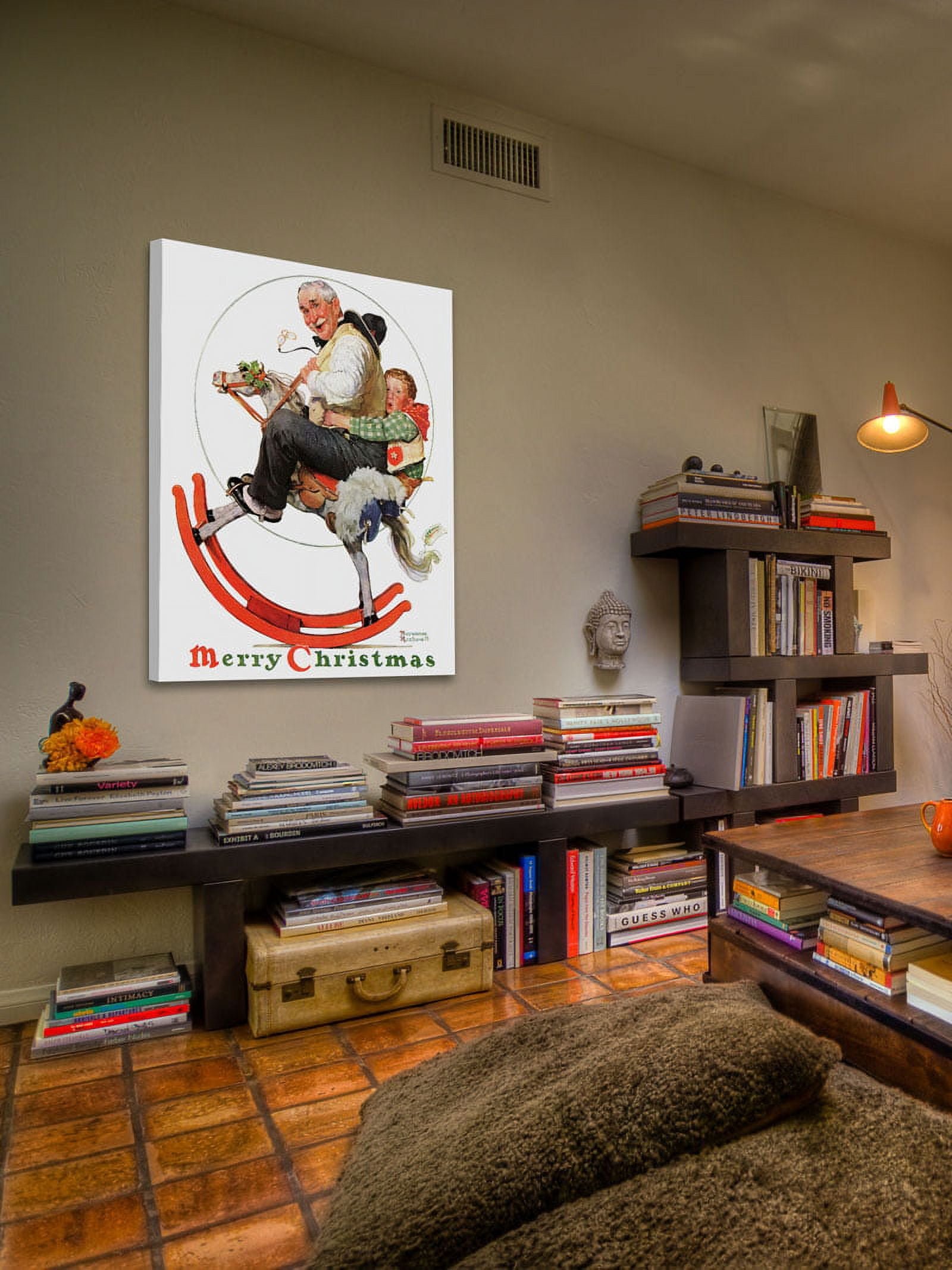 Marmont Hill "Gramps on Rocking Horse" by Norman Rockwell Painting Print on Canvas