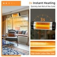 thumbnail image 6 of Vebreda 1500W Adjustable Infrared Wall-Mounted Patio Heater with Remote Control, 6 of 10