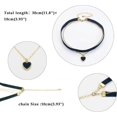 thumbnail image 4 of Double-layer necklace clavicle chain collar female red heart pendant vintage, 4 of 5