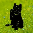 thumbnail image 2 of Acrylic Statues,Black Cat Silhouette Cat Decorative,Garden Stakes,Garden Outdoor Statues Animal Stakes for Yard Decor, 2 of 6