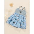 thumbnail image 3 of Honganda Girl Romper Sleeveless V Neck Toddlers Crotch Button Bodysuit, 3 of 8