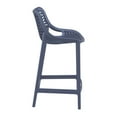 thumbnail image 4 of Luxury Commercial Living 37.5" Dark Gray Solid Patio Resin Counter Stool, 4 of 8