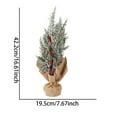 thumbnail image 3 of Pre-Decorated Mini Christmas Tree for Tabletop, Artificial Potted Xmas Tree with Ornaments for Office Desk, Home, and Holiday Centerpiece Displays, 3 of 4