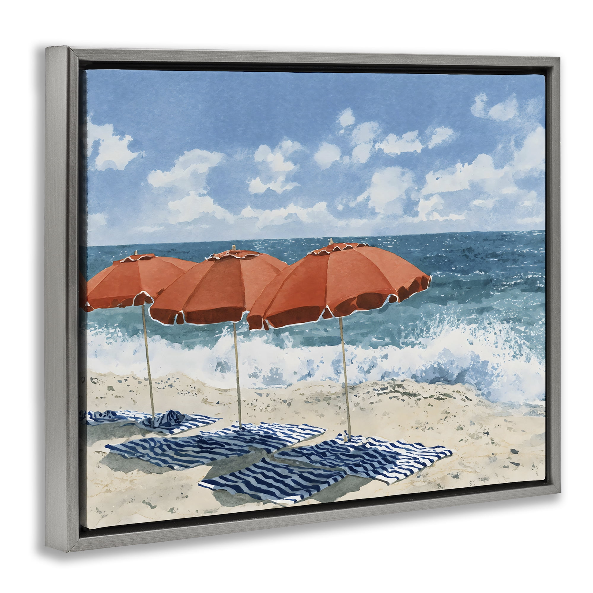 Stupell Industries Shade From The Sun Gray Framed Floater Canvas Wall Art, design by Franklyn Gregory