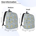 thumbnail image 4 of Ratiio Baby Elephant Giraffe Print Canvas Backpack for Women & Men Retro Aesthetic Rucksack Basic Backpack for High School/College Students Travel Laptop Bag, 4 of 5