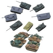 16pieces 1:72 Scale Assemble Tank s DIY Battle Tank Puzzle Collections Sand Table Hobby Building Model Ornaments