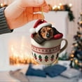 thumbnail image 1 of Adorno Navideño para Coche con Forma de Perro | Colgante de Plástico Colorido Hecho a Mano | 8 X 0,4 Cm | 1 Unidad, 1 of 1