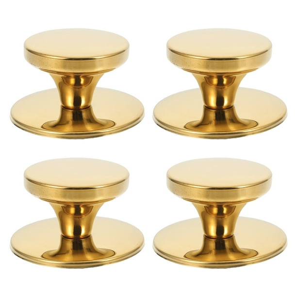 4 piezas de manijas de tapa de olla de acero inoxidable, perillas de repuesto resistentes al calor para utensilios de cocina
