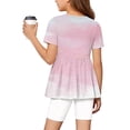 thumbnail image 7 of IYYVV 2-Piece Girls' Outfit Breathable Ruffle Top and Biker Short Summer Printed Matching Set Loose Lightweight Lounge Sets Multicolor 100, 7 of 7