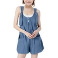 thumbnail image 3 of Avtoify Girl's Children's Summer Casual Fashion Strap Shorts Jumpsuit Strap Pants, 3 of 7