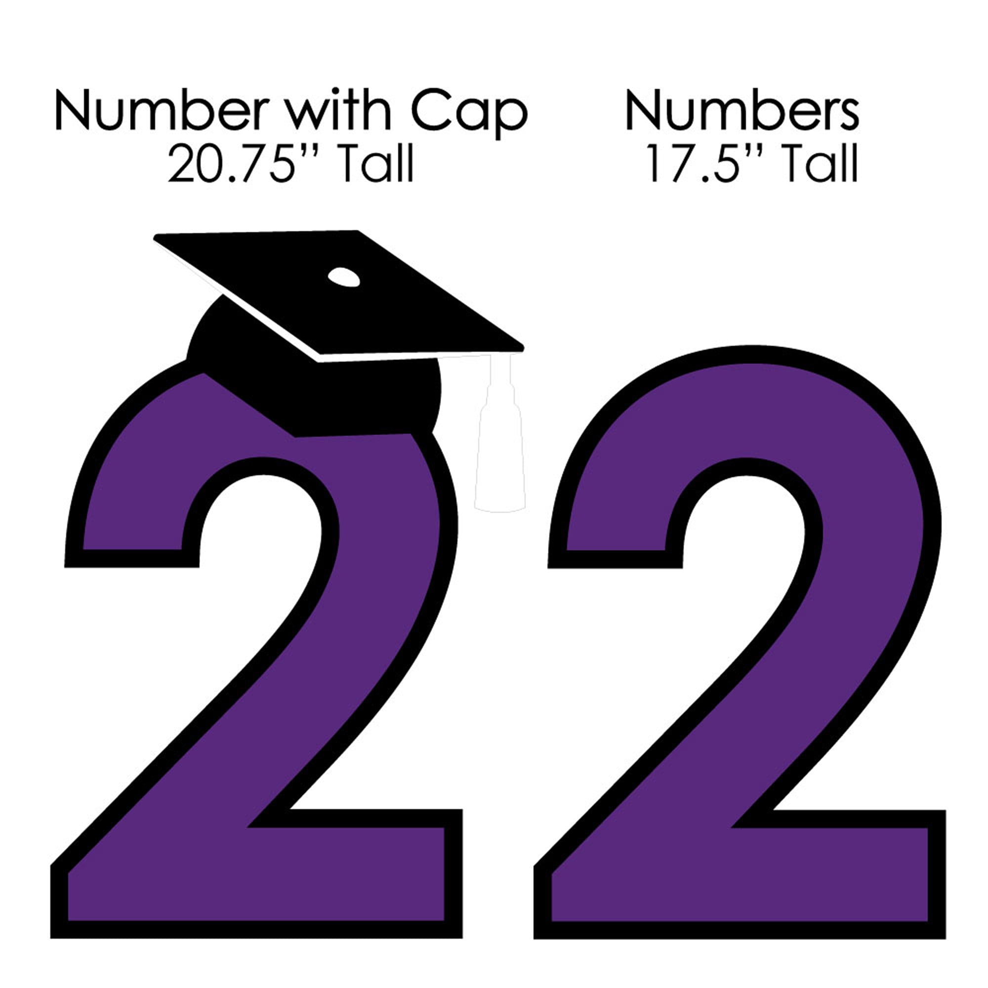 Big Dot of Happiness Purple 2026 Graduation Party Yard Signs - Outdoor Lawn Decorations - 2026