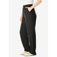 thumbnail image 3 of Woman Within Plus Size Straight-Leg Stretch Ponte-Knit Pull-On Pants, 3 of 6