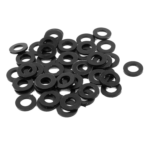 Arandela de aislamiento espaciadora Uxcell M6 x 12mm x 1.5mm de nylon 50 unidades