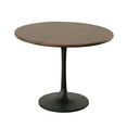 thumbnail image 2 of Contemporary Home Living Wooden Mango Top Dining Table with Tulip Base - 36" - Brown and Black, 2 of 5