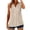 356#Khaki, variant on Women's Summer Cotton Linen Sleeveless Button Down Pleated Tank Tops Dressy Casual Work Blouses Sky Blue M