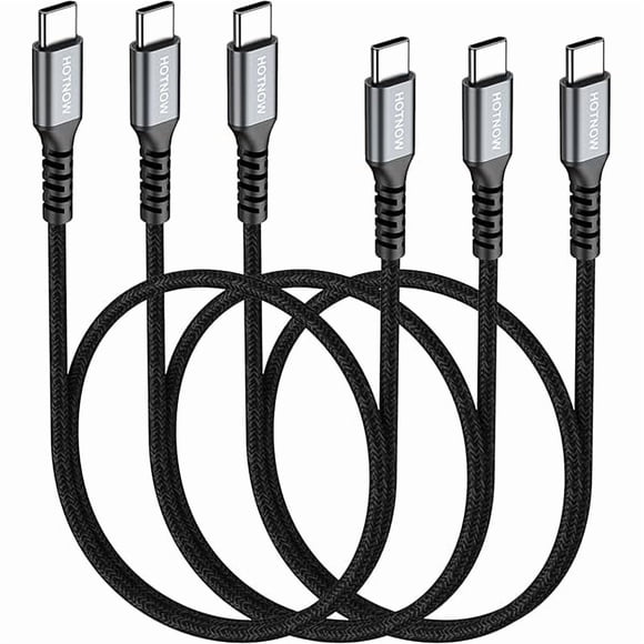 LujingZ USB C to C Cable 50cm 3 Pcs, Short 0.5m USB-C 65W Fast Charging Cords for Samsung Galaxy S21/S21+/S20+ Ultra, Note 20/10 Ultra, Air 2020, iPad Pro and Power Bank