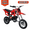 00 (Red), variant on Floseru 49cc Kids Dirt Bike Gas Dirt Bike, 2-Stroke Motorcycle for Kids, Pull Start Dirt Bikes, 10" Big Wheel Minibike Motorbike with Front Rear Disc Brakes, Shock Absorption
