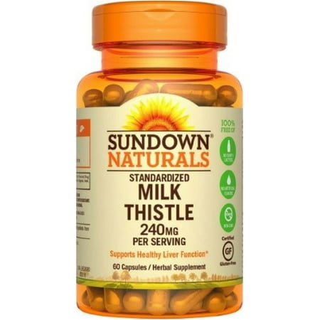 Sundown Milk Thistle 240mg , 60 Capsules ea (Pack of 2)