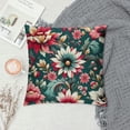 thumbnail image 2 of COMIO Pillowcases Abstract Tropical Blooming Flower Floral Autumn Colors Retro Throw Pillow Cover Case Decorative Cushion for Couch Bed, 2 of 5
