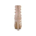 thumbnail image 2 of BLISSFUL STEP Women's Open Toe Platform Stiletto Heel Cage Heeled Sandals Nude 6, 2 of 7