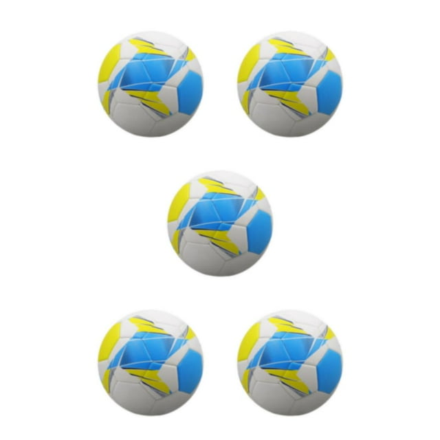 Transemion Durable Football Goal For Wide And Fun Soccer Games Teamwork PVC Soccer Balls Ball Soccer Training Portable Competitive light blue No.4 5Set