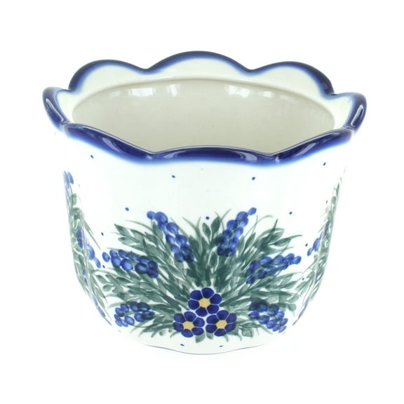 Blue Rose Polish Pottery Hyacinth Planter