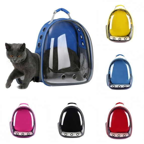 Walbest Pet Backpack Carrier-Cat Backpack Carrier, Dog Backpack Carrier, Space Capsule Apperance Backpack, Rose Red (12.2 x 16.5 x 9.8in)