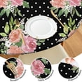 thumbnail image 4 of Pioneer Flower Floral Print Pattern Round Fitted Tablecloth with Elastic Edge,Dining Table Cover Waterproof,Outdoor Round Tablecloth for Camping,Dining,Indoor and Outdoor, 4 of 7