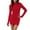 *Red, variant on U Women's Mock Neck Long Sleeve Sexy Bodycon Dress,Slim Fit Party Club Dresses Coffee,Womens Plus XL