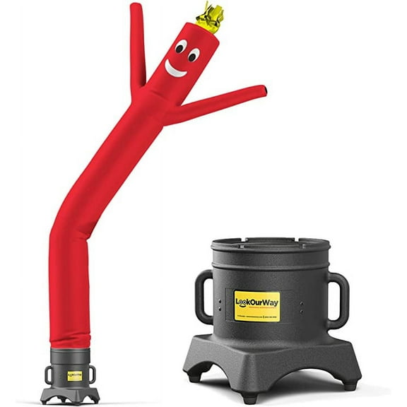LookOurWay Air Dancers 10-Feet Tall Red Inflatable Tube Man Complete Set with Blower