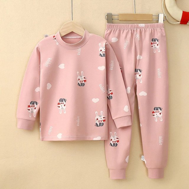 Conjunto de pijamas de manga larga para niños y niñas, ropa de dormir de algodón de invierno, pijamas de Navidad de dibujos animados de gato, 3, 5, 7, 9, 11T