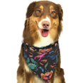 thumbnail image 6 of Naloa Animals Under Water Dog Bandanas 1PC Washable Triangle Dog Scarfs Premium Durable Fabric, for Small Medium Large Dogs and Cats, 6 of 6
