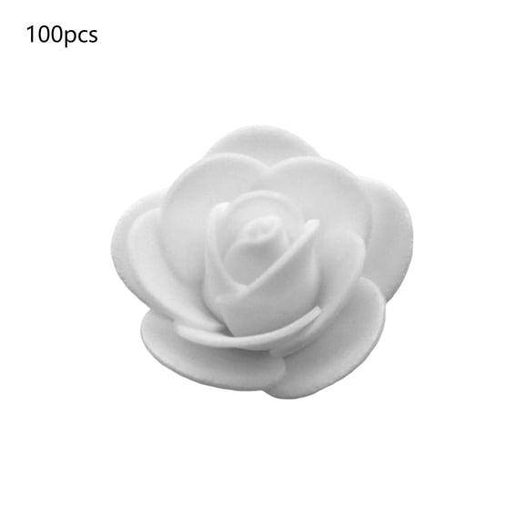 Leodye 100PCS Foam Artificial Rose Realistic Festive Home Party Valentine’s Day Ambience Decoration Flower -1.37*0.78 inches