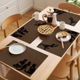 thumbnail image 5 of Black Brown Cat Placemats Set of 4 Retro Art Animals Rustic Place Mats Indoor Wipeable Table Mats Washable Cloth Dining Table Placemats for Kitchen Holiday Party Home Decor 13x19 Inch, 5 of 9