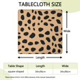 thumbnail image 2 of Brown and Black Of Leopard Print Square Fitted Tablecloth with Elastic Edge,Square Table Cover,Washable Elastic Table Cover for Home Kitchen Party Decor 34"x34", 2 of 6