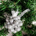 thumbnail image 4 of Decoración colgante de árbol de Navidad Moyic adorno de habitación accesorio de diseño brillante Plata, 4 of 6
