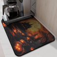 thumbnail image 2 of Halloween Horror Pumpkin Spooky Night Moon Castle Dish Drying Mat Coffee Bar Mat Absorbent Heat Resistant 18x24 Inch Inch Dishes Plate Glass Dry Draining Pad for Accessories Countertops, 2 of 7