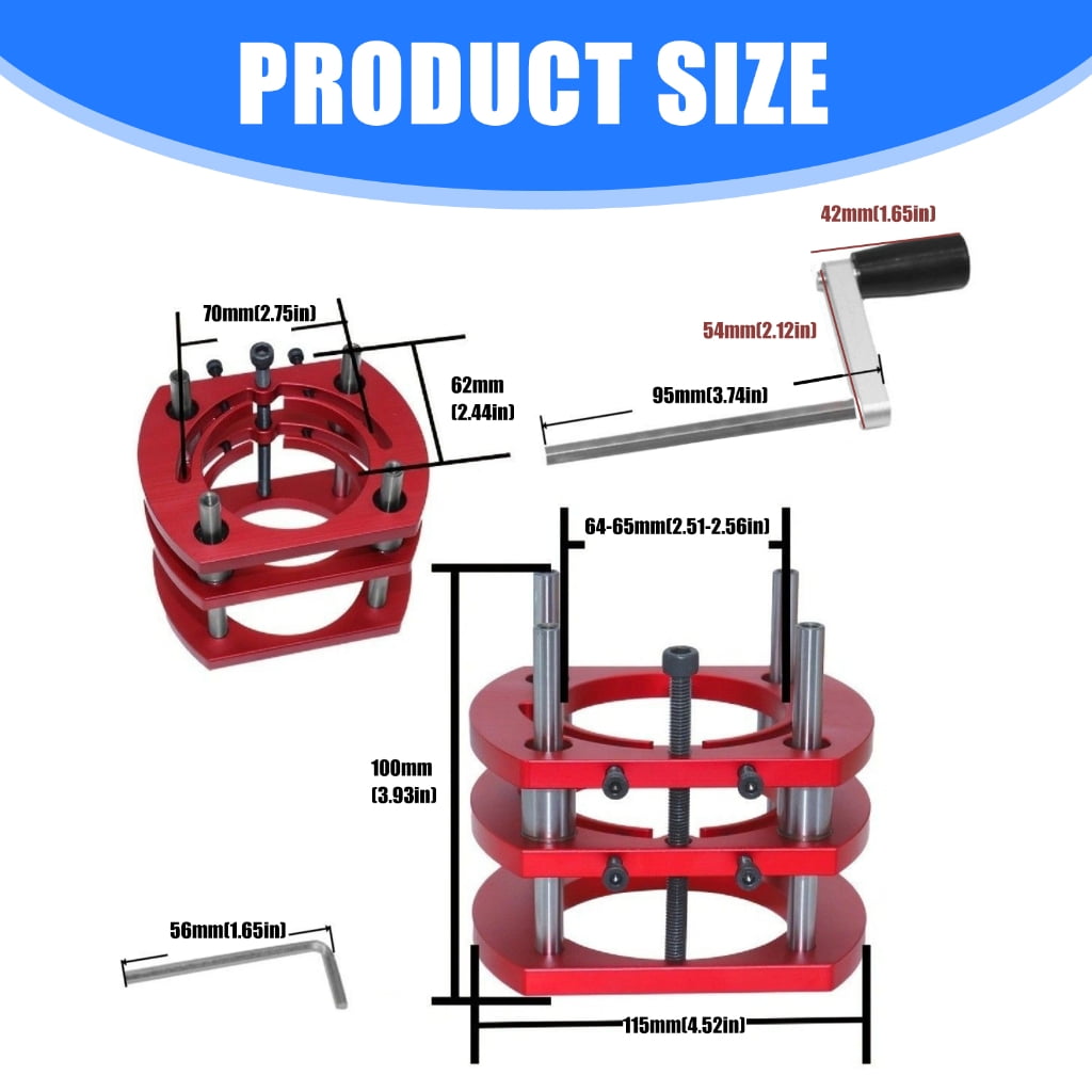 Precise Router Table Base For Woodworking With Crank Handle Adjustment And Four Clamp System For Compact Trimmers
