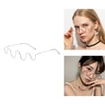 thumbnail image 6 of Semi Glasses Frame Half No Lens Shape Woman Reading Metal Eyeglasses, 6 of 7