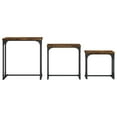 thumbnail image 3 of vidaXL Nesting Coffee Tables 3 pcs Smoked Oak Engineered Wood, 3 of 5